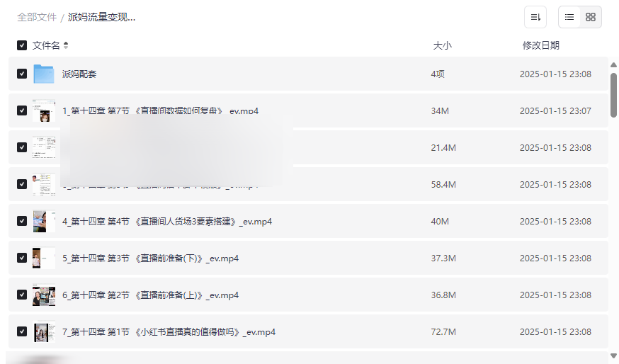 《派妈流量变现私教课》小红书运营与电商创业实战资源下载-云盘资源分享
