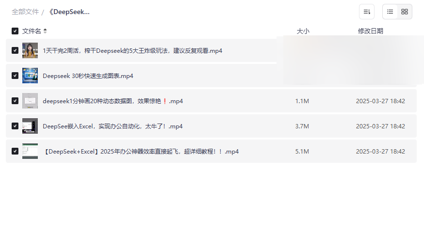 《DeepSeek办公应用2025超详细教程》免费网盘资源下载-效率起飞必备神器-云盘资源分享