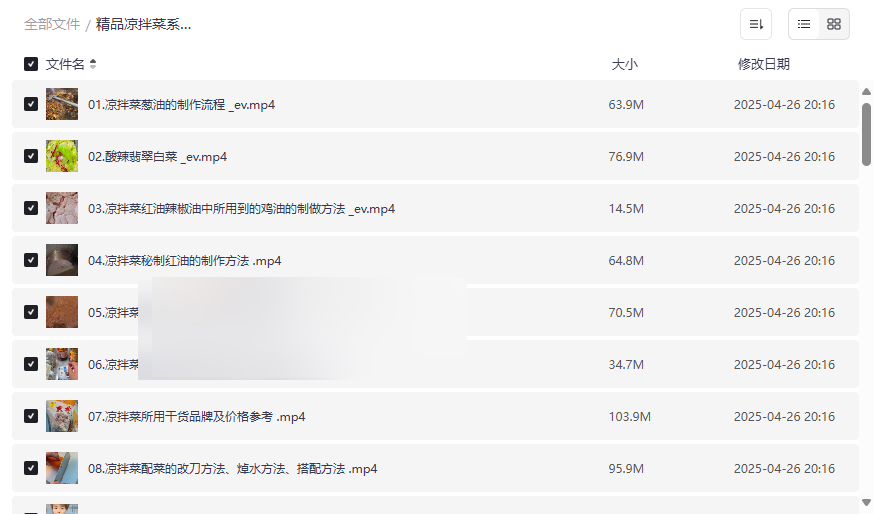 《精品凉拌菜与热卤系列课程》高清实操视频网盘资源下载-云盘资源分享