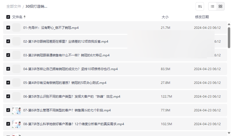 《30招打造销冠高成交力精品课程》免费网盘资源下载-云盘资源分享