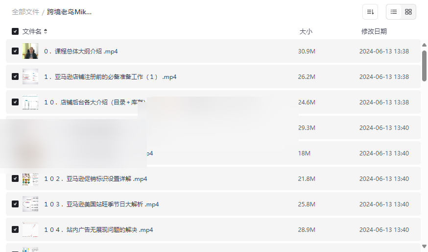 《跨境老鸟Mike亚马逊全阶运营课程》实战型网盘资源下载-云盘资源分享