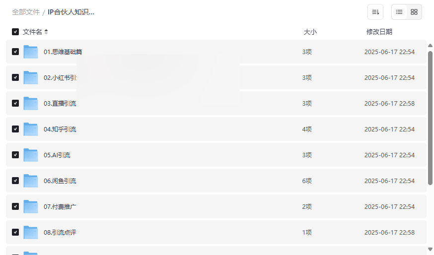 《IP合伙人知识付费虚拟项目》实战引流变现课程网盘资源下载-云盘资源分享