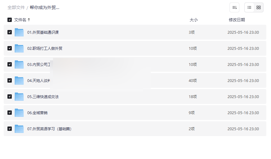 《外贸高手2025课程》系统培训资源免费下载外贸创业与职业突破指南-云盘资源分享