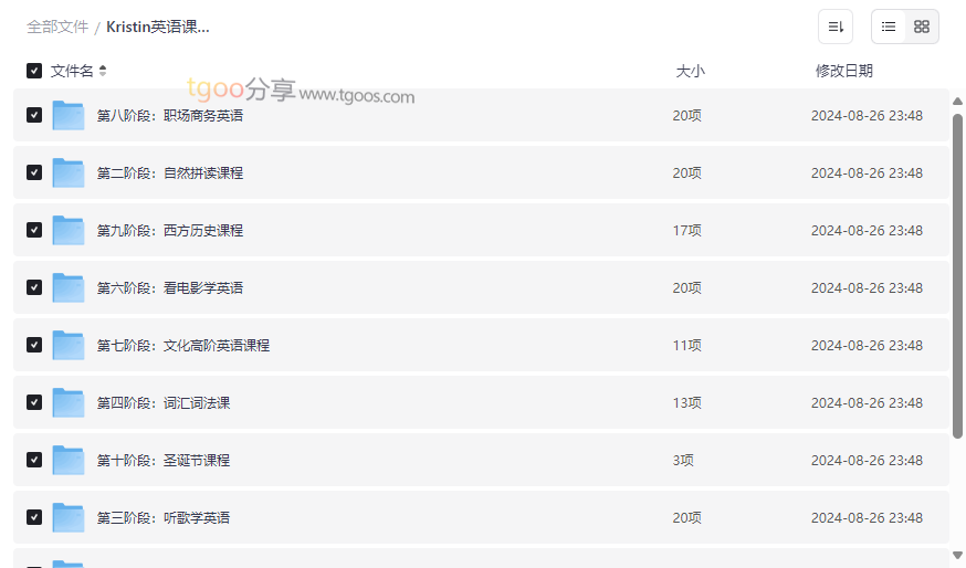 《Kristin英语课堂核心VIP会员课程》185节全阶段英语学习资源下载-云盘资源分享