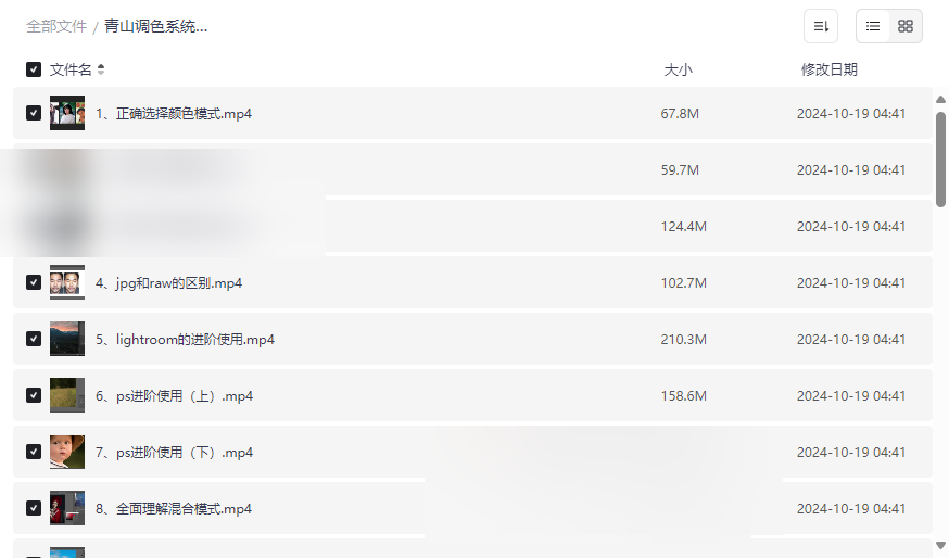 《青山调色系统班》摄影后期与调色专业课程网盘资源下载-云盘资源分享