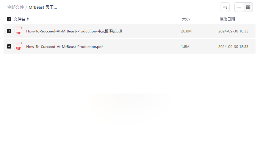 《MrBeast员工培训手册》独家内部资料免费下载掌握YouTube爆款视频制作秘诀-云盘资源分享