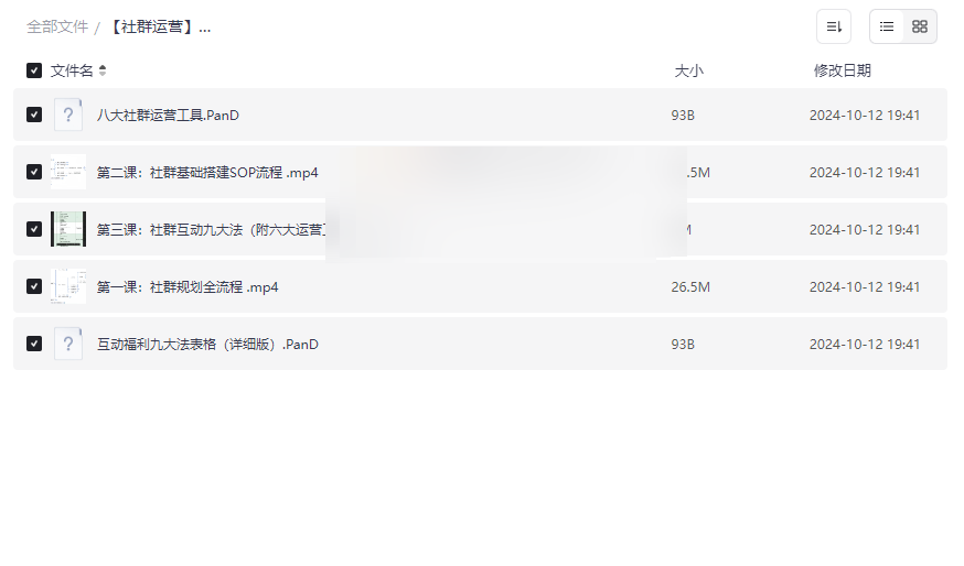 《社群运营保姆式教程》免费网盘资源下载：九大互动法+工具包+SOP流程-云盘资源分享