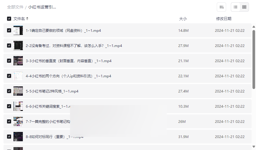 《小红书运营引流课从0～1》免费网盘资源下载-云盘资源分享