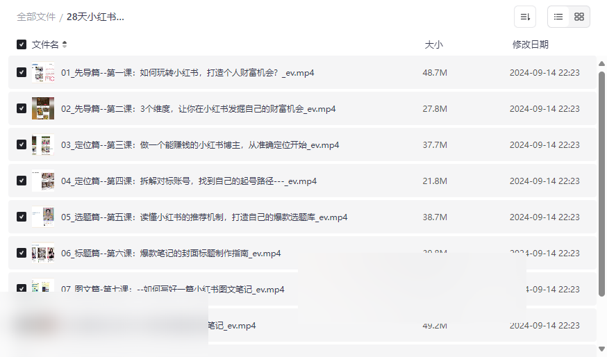 《28天小红书博主IP特训营（第3期）》实战课程资源免费下载-云盘资源分享