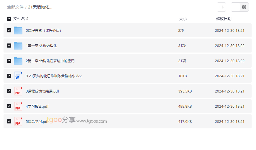 《21天结构化思维训练营》职场高效沟通与问题解决网盘资源下载-云盘资源分享