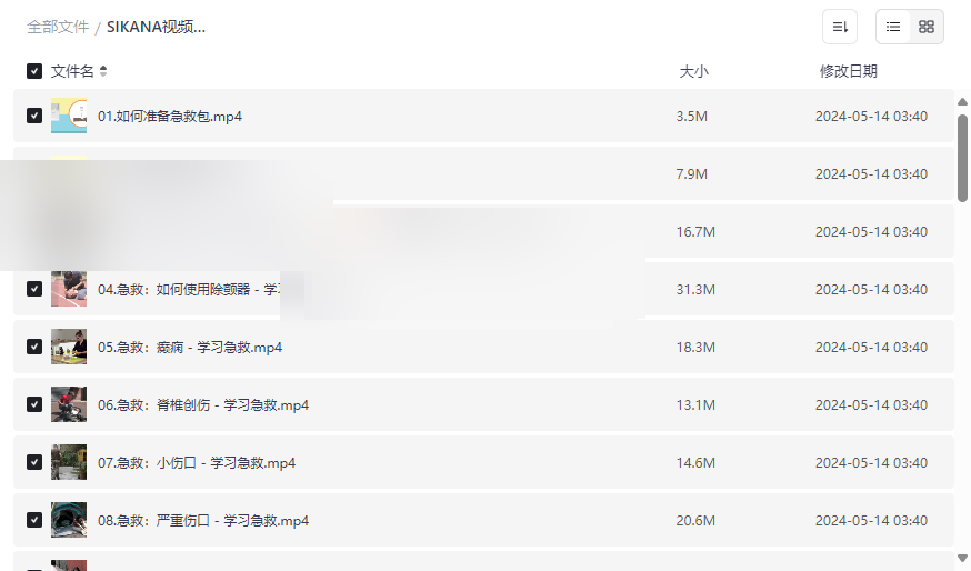 《SIKANA急救教程》41节视频课程网盘资源下载掌握关键急救技能-云盘资源分享