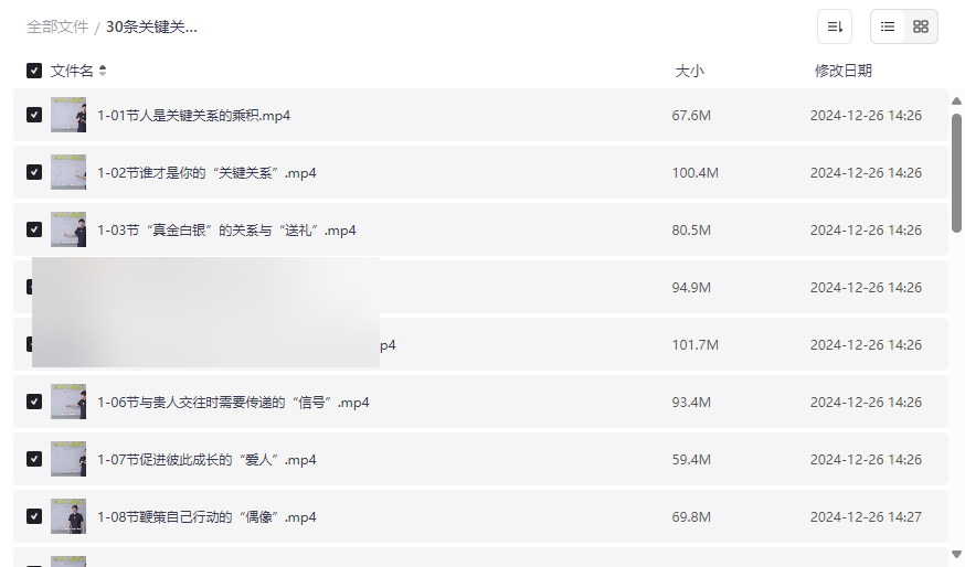 《30条关键关系训练营》高效人脉与财富增长课程网盘资源下载-云盘资源分享