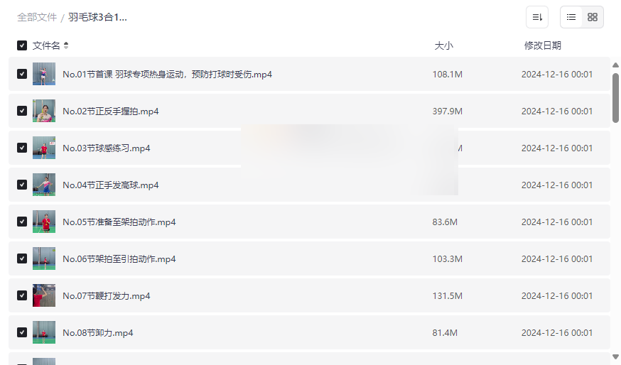 《羽毛球3合1精品提高课》网盘资源下载全面提升技术-云盘资源分享