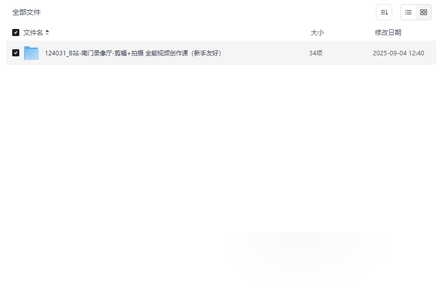 《B站南门录像厅全能视频创作课》免费网盘资源下载-云盘资源分享