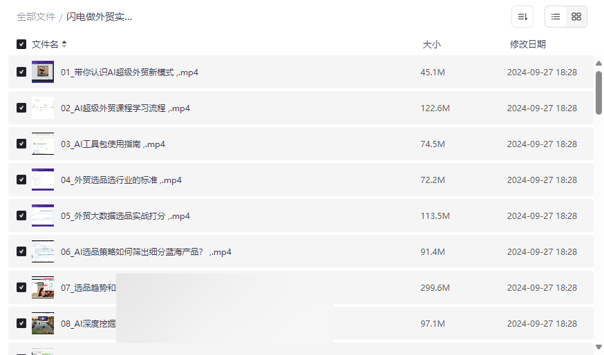 《闪电做外贸实战课》AI赋能外贸系统课程网盘资源下载-云盘资源分享