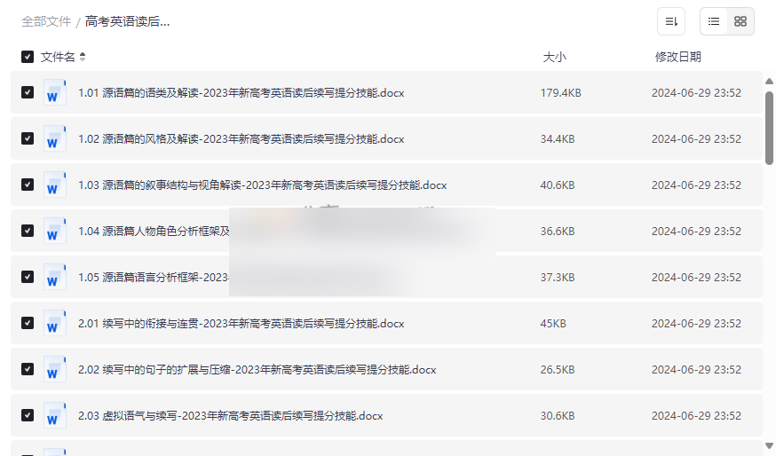 《高考英语读后续写28专题提分包》2023新高考必备资源下载-云盘资源分享
