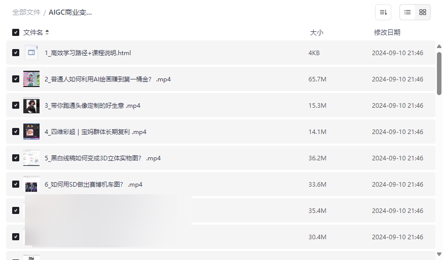 《AIGC商业变现训练营》AI绘画+内容运营全流程实战资源下载-云盘资源分享