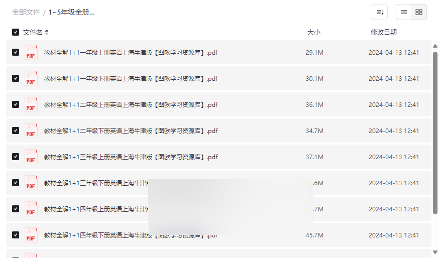《上海牛津版英语教材全解1+1》1-5年级全套网盘资源下载-云盘资源分享
