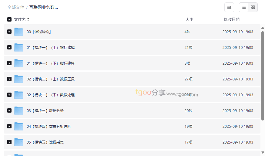《互联网业务数据分析实战》全套网盘资源下载｜指标建模+工具操作+案例解析-云盘资源分享