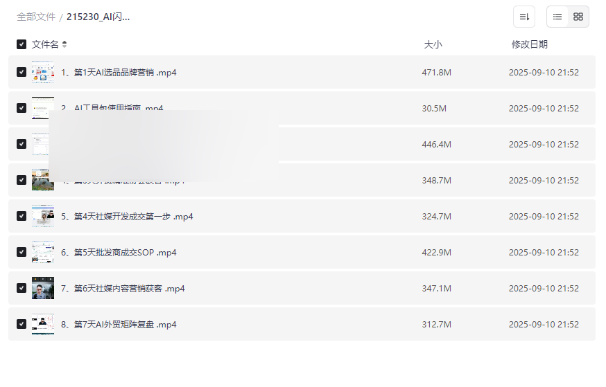 《AI闪电做外贸训练营26期》实战型网盘资源下载，7天掌握外贸全链路技能-云盘资源分享