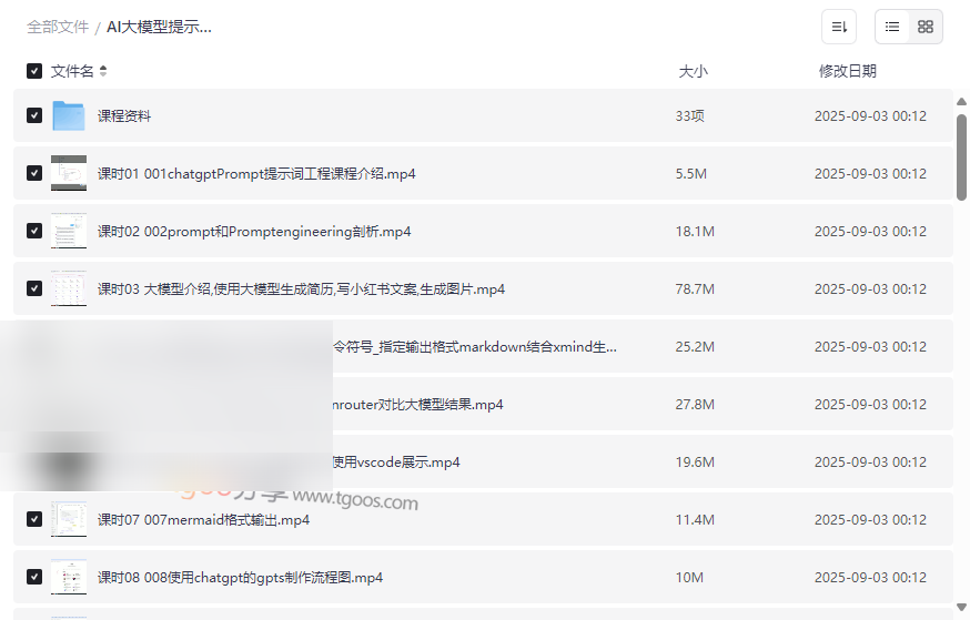 《AI大模型提示词工程实战课程》全套视频+课件+代码网盘资源下载-云盘资源分享