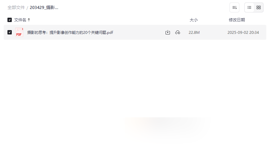 《摄影的思考：提升影像创作能力的20个关键问题》完整PDF电子书免费下载-云盘资源分享