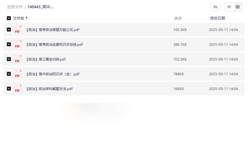 《高中政治知识点梳理与答题模板》内部专用资源免费下载-云盘资源分享