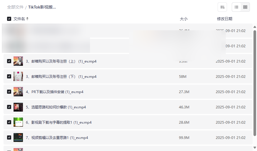 《TikTok影视搬运剪辑全流程教学》免费网盘资源下载-云盘资源分享