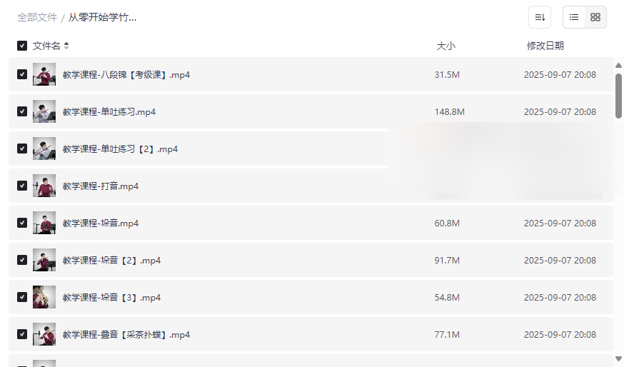 《从零开始学竹笛》系统教学课程网盘资源免费下载-云盘资源分享