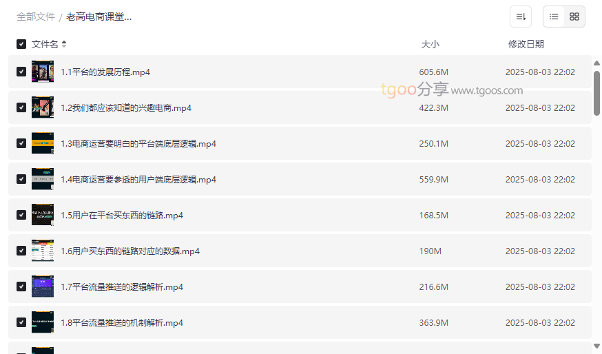 《老高电商课堂：抖音直播带货全流程运营系统课程》免费网盘资源下载-云盘资源分享