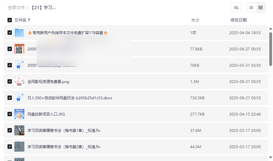 《田英章硬笔楷书教程》13集高清视频+配套资源免费下载-云盘资源分享