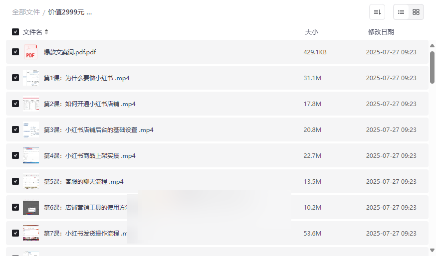 《小红书电商运营从入门到精髓》完整课程资源免费下载-云盘资源分享