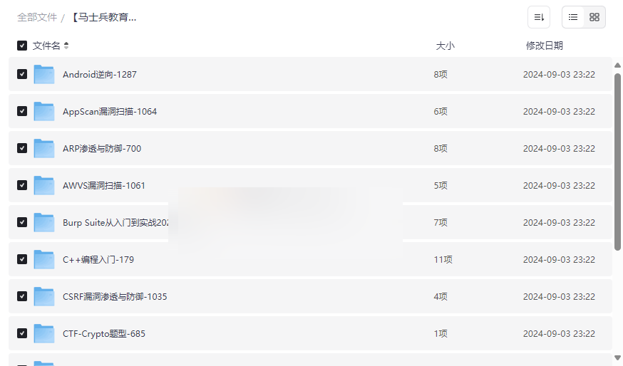 《马士兵教育网络安全大师班高薪课程》完整网盘资源下载-云盘资源分享