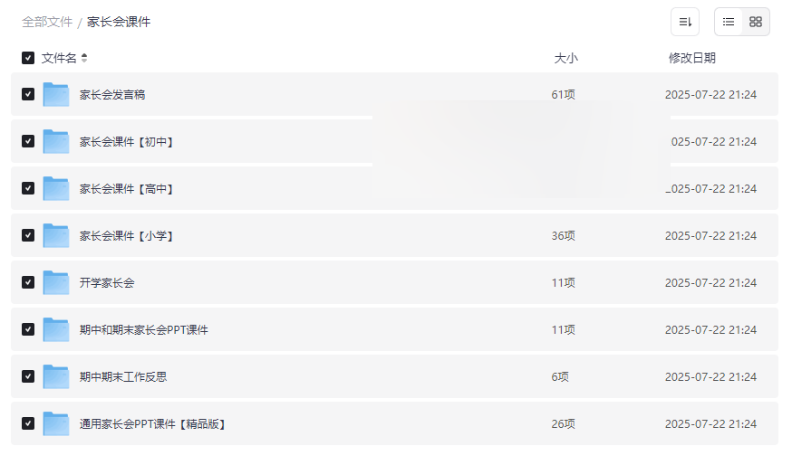 《全学段家长会资源包》PPT课件+发言稿免费下载-云盘资源分享