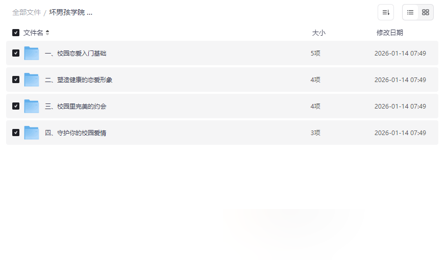 《坏男孩学院校园恋爱课程》完整版网盘资源下载校园脱单与关系维护指南-云盘资源分享