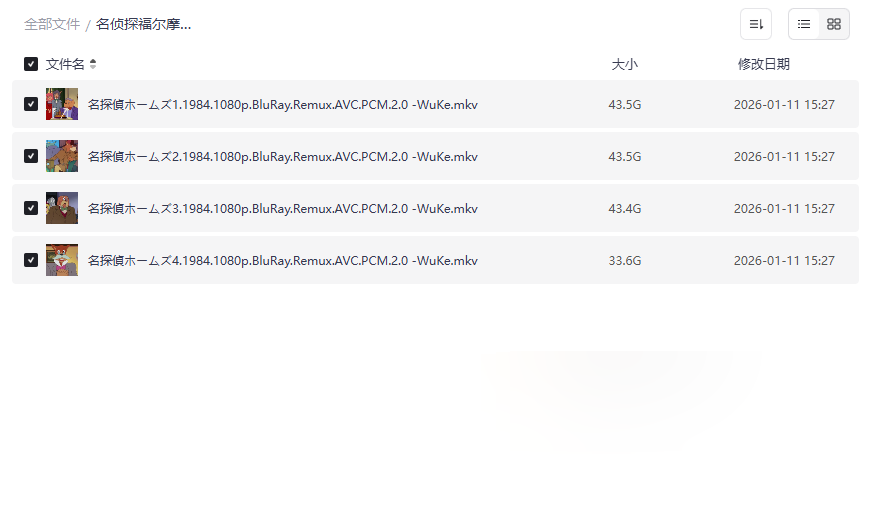 《名侦探福尔摩斯》1984动画蓝光REMUX全集【164G终极收藏版】网盘下载-云盘资源分享