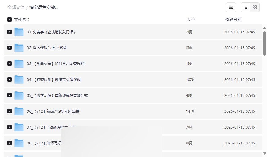 《淘宝运营实战班系列合集》网盘资源下载从零到爆款的电商实战指南-云盘资源分享