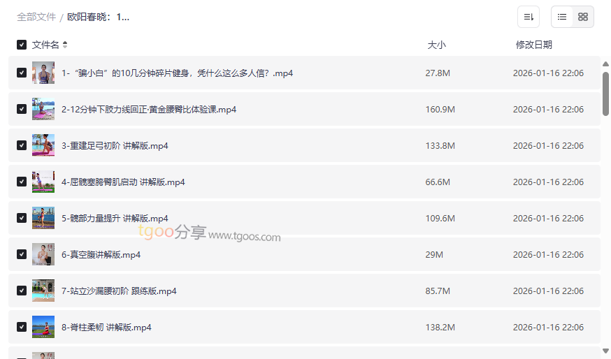 欧阳春晓《18天体态矫正·腰臀比雕刻》完整版网盘资源下载 | 科学塑形,改善体态-云盘资源分享