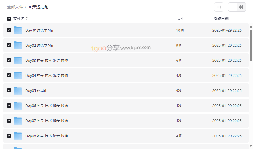 《30天跑姿改善计划》姿势跑法训练视频+讲义网盘资源下载-云盘资源分享