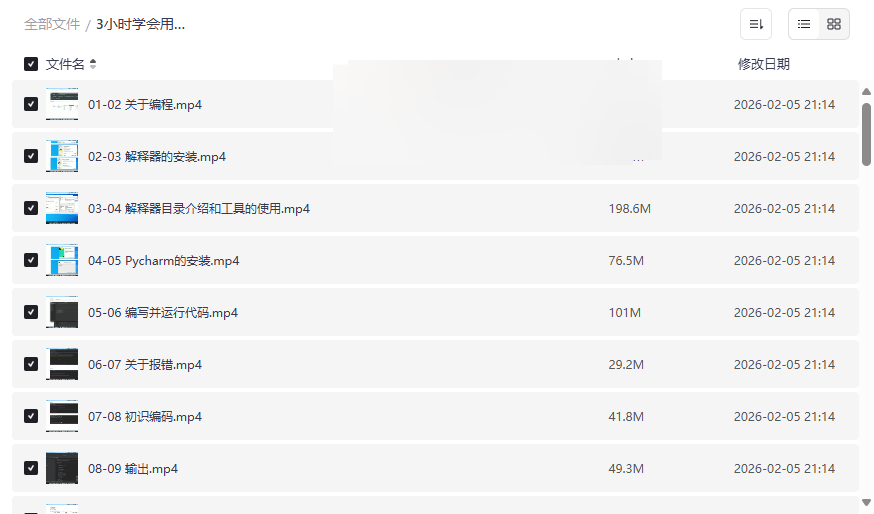 《3小时Python自动化办公实战》高效处理Excel网盘资源下载-云盘资源分享