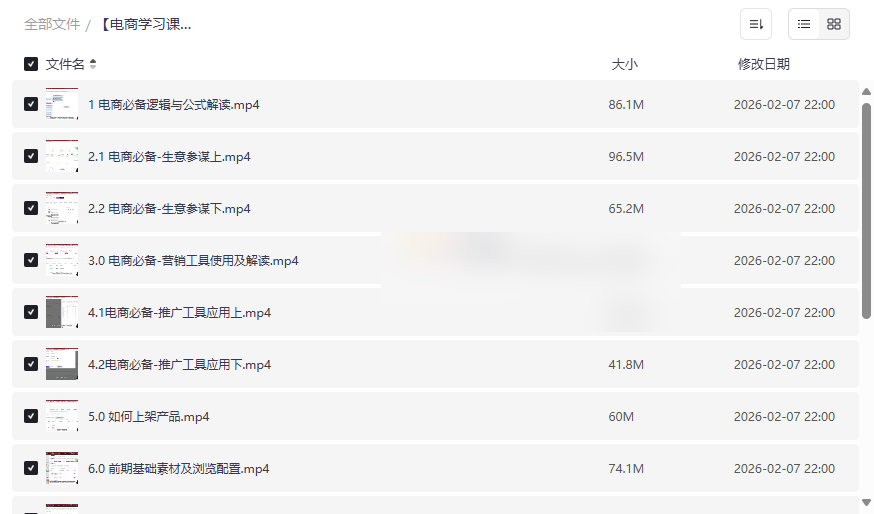 《21天从0-1电商必备逻辑实战课程》全套网盘资源下载-云盘资源分享