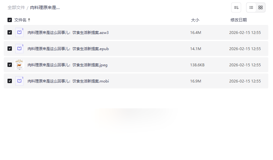 《肉料理原来是这么回事儿：饮食生活新提案》高清电子书全格式网盘下载-云盘资源分享