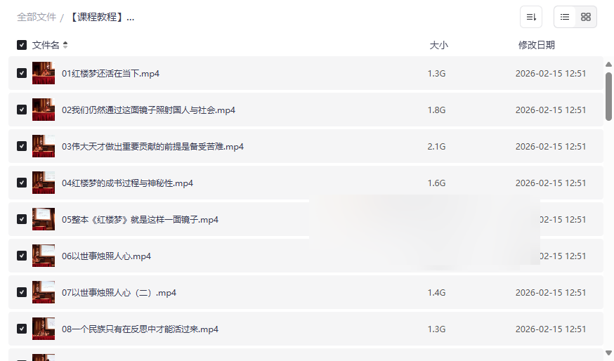 王德峰《漫谈红楼梦》47讲哲学解读课程【高清全集】网盘下载-云盘资源分享