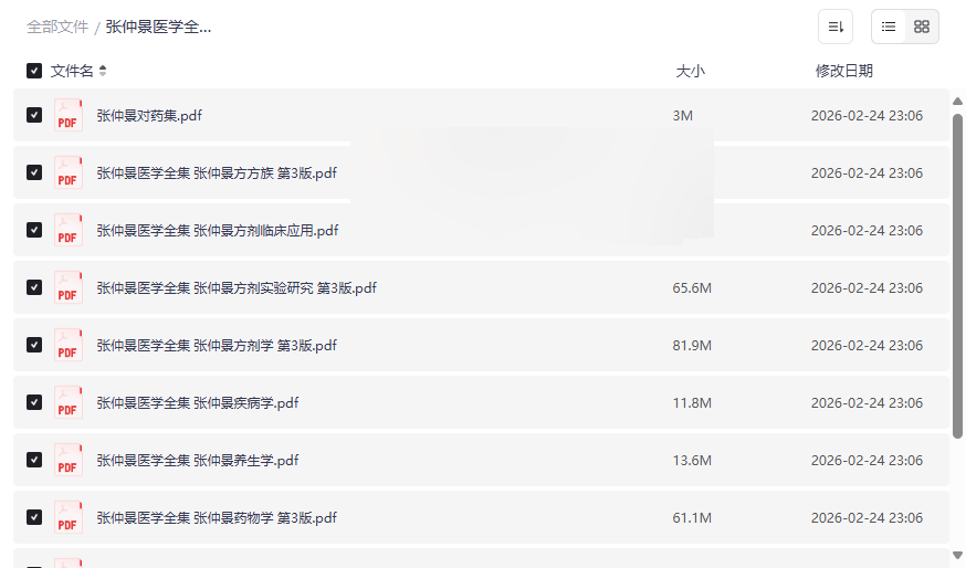 《张仲景医学全集》高清电子书网盘下载 | 伤寒论金匮要略经方研究大全-云盘资源分享